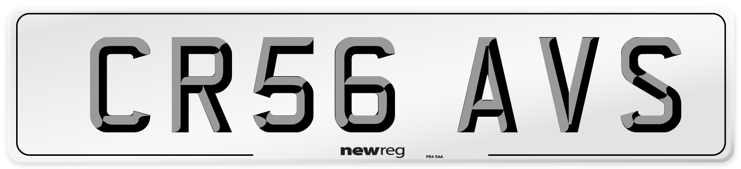 CR56 AVS Number Plate from New Reg